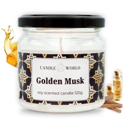 Candle World vela perfumada de soja tarro Golden Musk 120 g Almizcle