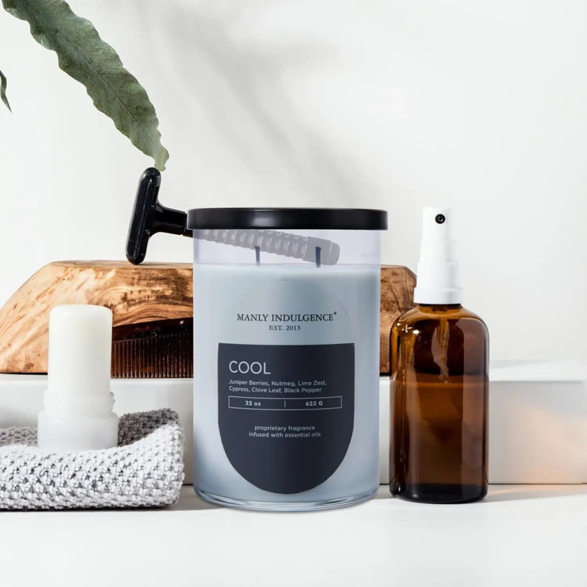 Vela aromática para hombre de soja Cool Colonial Candle