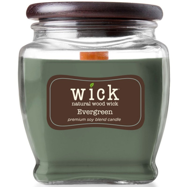 Vela perfumada de soja mecha de madera Colonial Candle Wick - Evergreen