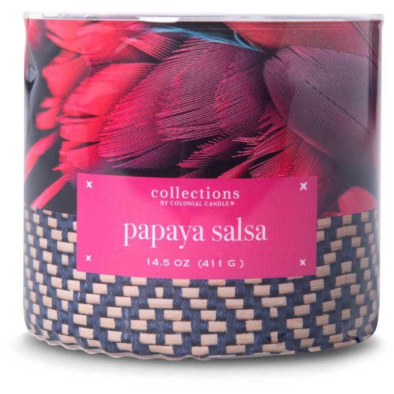Soy scented candle Papaya Salsa Colonial Candle