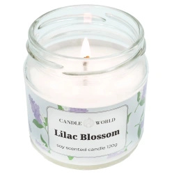 Candle World barattolo per candele profumate di soia Lilac Blossom 120 g Fiori di sambuco