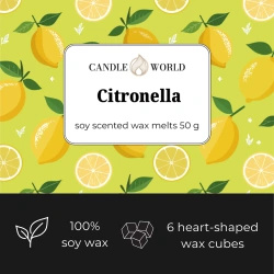 Candle World wosk zapachowy antykomarowy sojowy Citronella 50 g