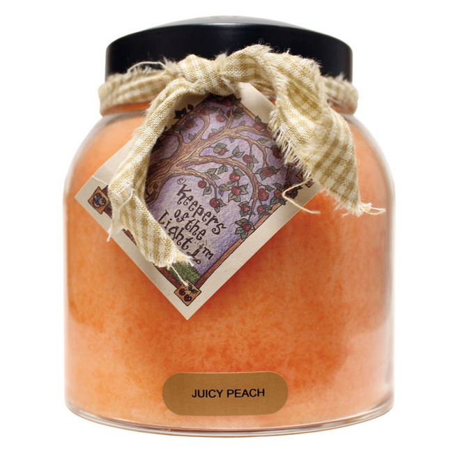Ароматическая свеча Cheerful Candle Papa Jar большая стеклянная банка 2 фитиля 34 унции 963 г - Juicy Peach