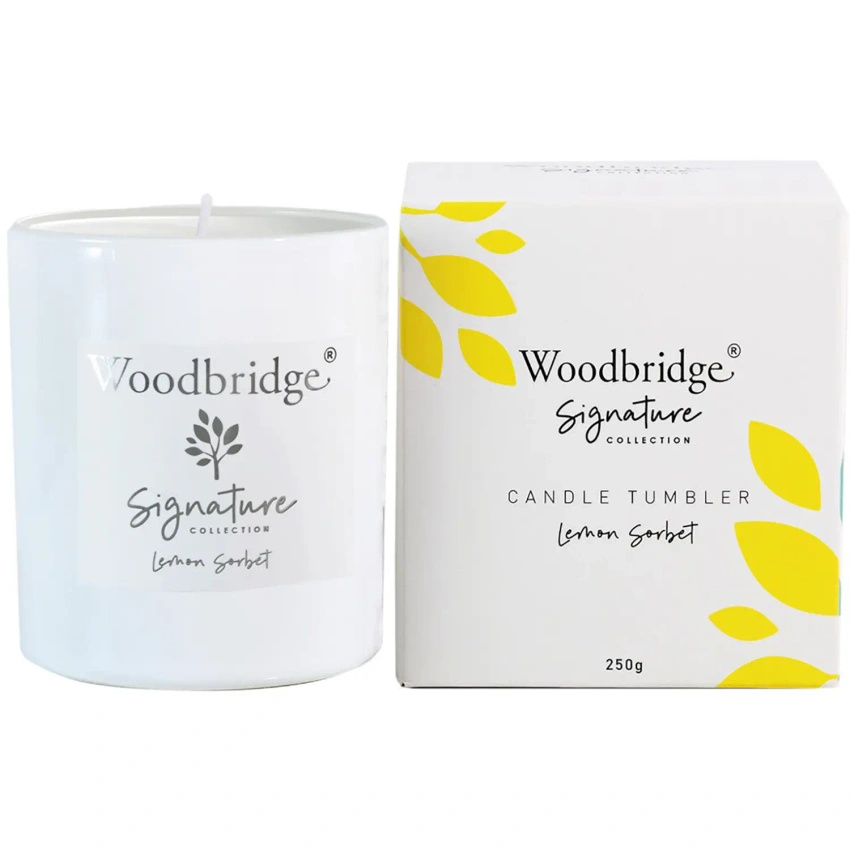 Świeca zapachowa na prezent cytrusowa Lemon Sorbet 250 g Woodbridge