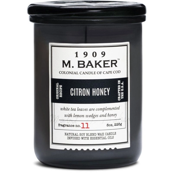 Sojowa świeca zapachowa słoik apteczny 226 g Colonial Candle M Baker - Citron Honey