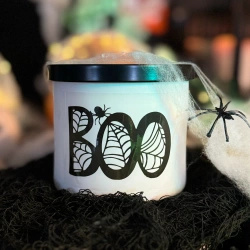 Grande bougie parfumée au soja Halloween en verre 3 mèches Colonial Candle Everyday Luxe 14,5 oz 411 g - Boo