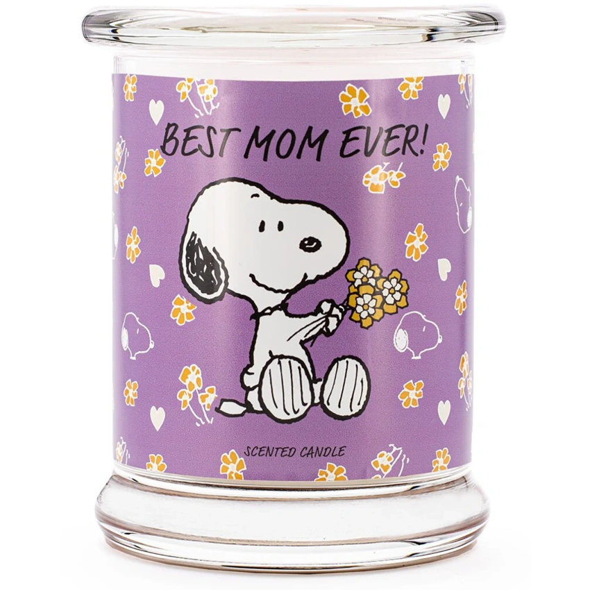 Bougie parfumée cadeau pour maman Snoopy Best Mom Ever! Peanuts 250 g fête des mères 