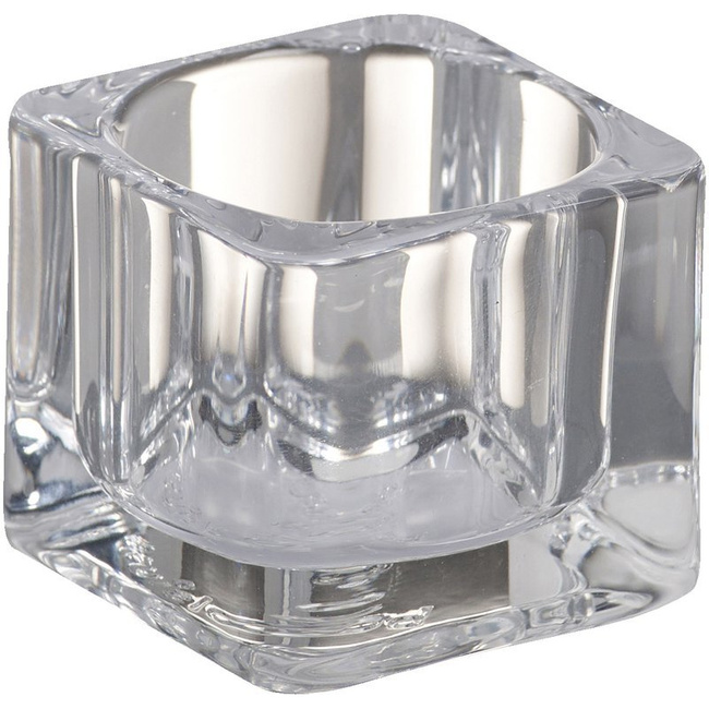 Bolsius glass transparent tealight candle holder square 40/55 mm