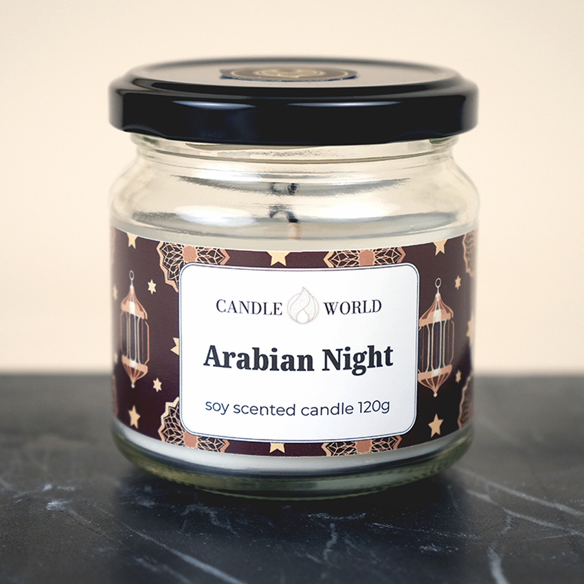 Candle World sojowa świeca zapachowa arabska słoik Arabian Night 120 g