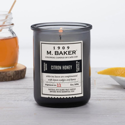 Colonial Candle M Baker soy scented candle apothecary jar 8 oz 226 g - Citron Honey