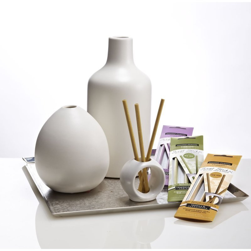 Vase élégant en céramique blanche pour bâtons parfumés Scent Sticks Candle-lite