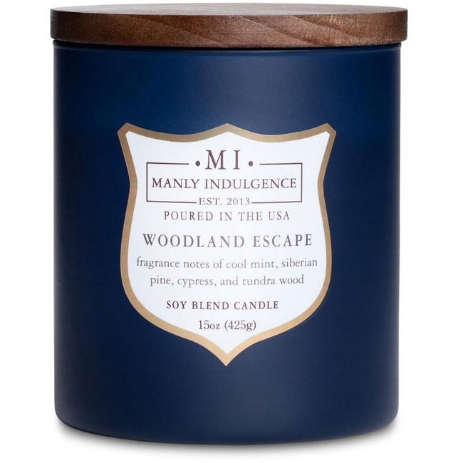 Ароматическая соевая свеча для мужчин деревянный фитиль Colonial Candle - Woodland Escape