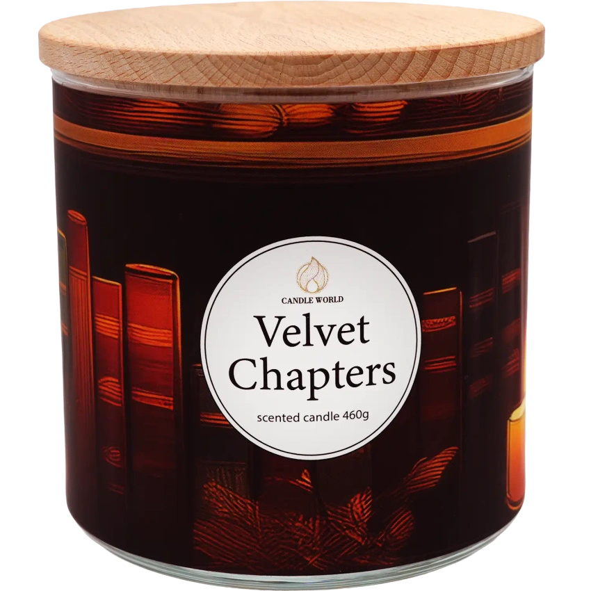 Candle World vela perfumada de soja 3 mechas Velvet Chapters Vainilla Almizcle 460 g