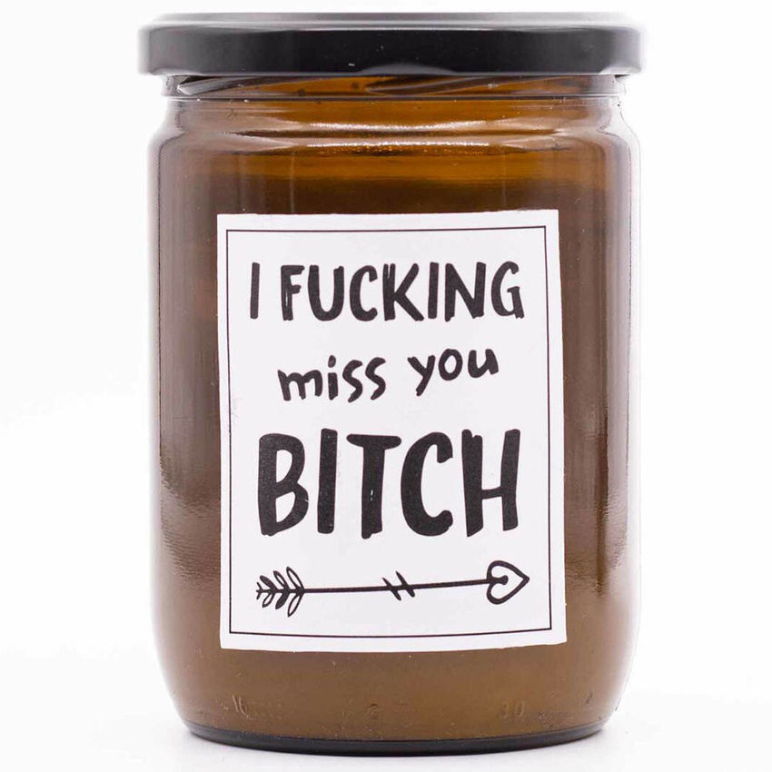 Vela perfumada soja regalo Mad Candle 360 g - I fucking miss you bitch