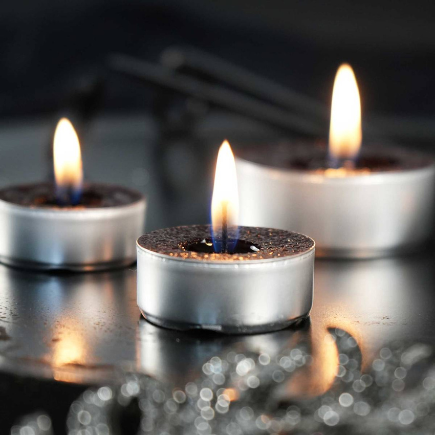 Rituele kaars chakra Aura-zuivering theelichtje - Zwart