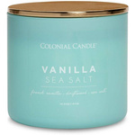 Colonial Candle Pop Of Color soy scented candle in glass 3 wicks 14.5 oz 411 g - Vanilla Sea Salt