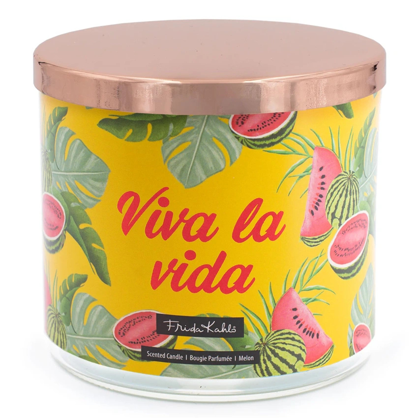Frida Kahlo geurkaars in glas exotische Viva la Vida 400 g