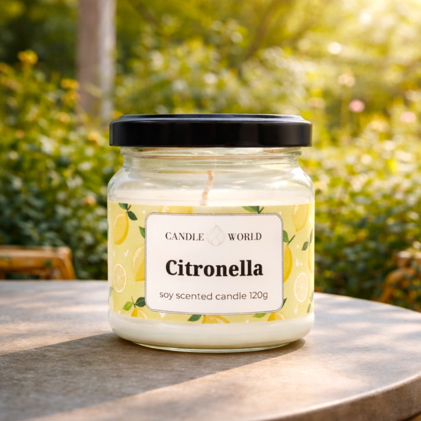 Candle World vela perfumada de soja antimosquitos Citronella 120 g