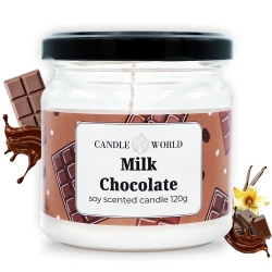 Candle World vela de chocolate con aroma de soja tarro Milk Chocolate 120 g 