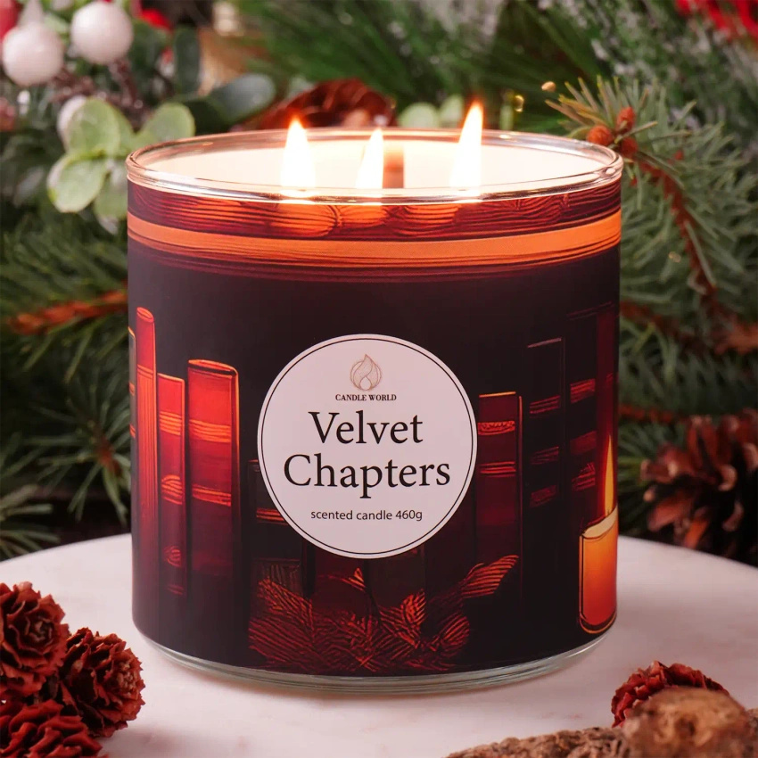 Candle World sojová vonná svíčka 3 knoty Velvet Chapters 460 g