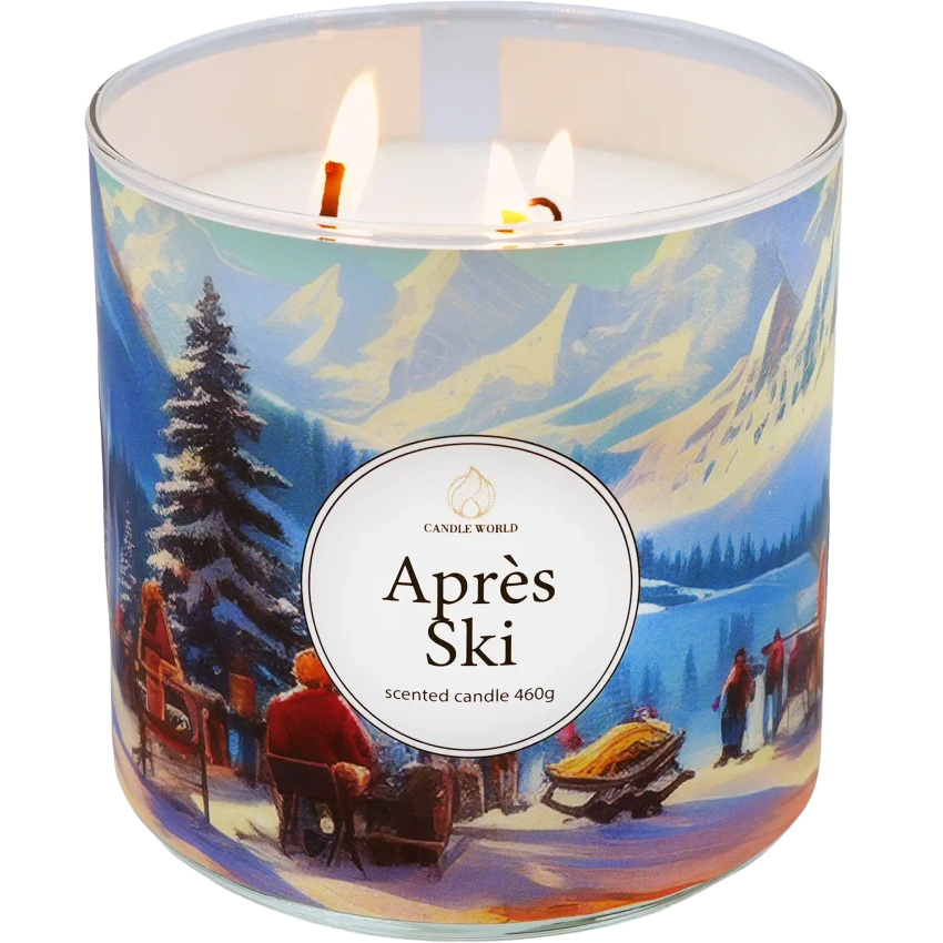 Candle World vela perfumada de soja 3 mechas Après Ski Arándano salvia 460 g