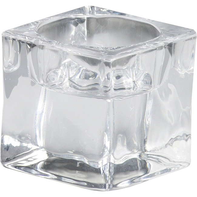 Bolsius glass transparent tealight candle holder square 40/55 mm