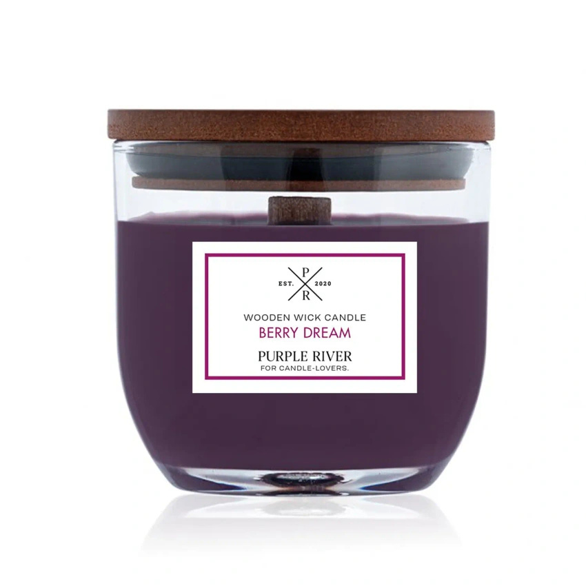 Vela perfumada con mecha de madera bayas Berry Dream 85 g Purple River