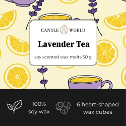 Candle World wosk zapachowy sojowy Lavender Tea 50 g Lawenda