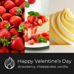 Candle World vela de soja perfumada tarro Happy Valentine’s Day 120 g San Valentín