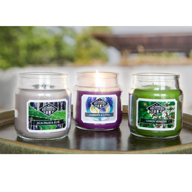Candle set soy scented three pieces 85 g Candle Brothers - Relax