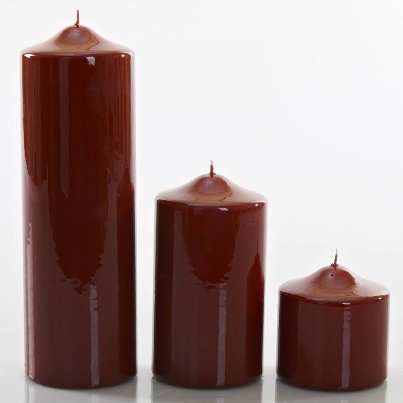 Luxuriöse klassische Kerze Meloria 80/80 mm - Burgund