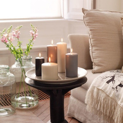 Bolsius solid pillar candle trunk unscented 20 cm 200/98 mm - White