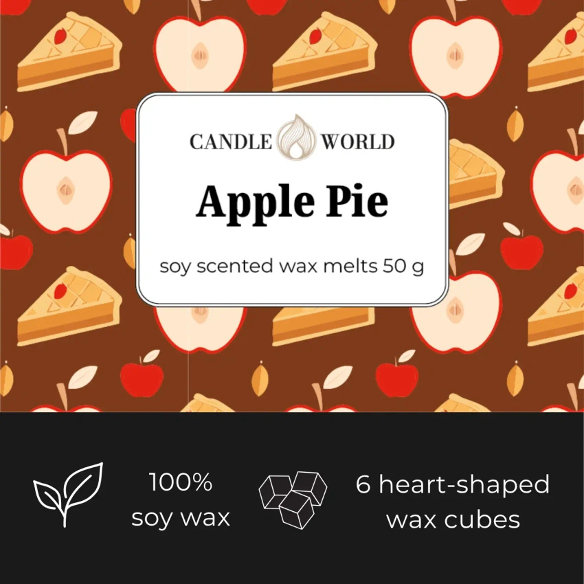 Candle World wosk zapachowy sojowy Apple Pie 50 g Szarlotka