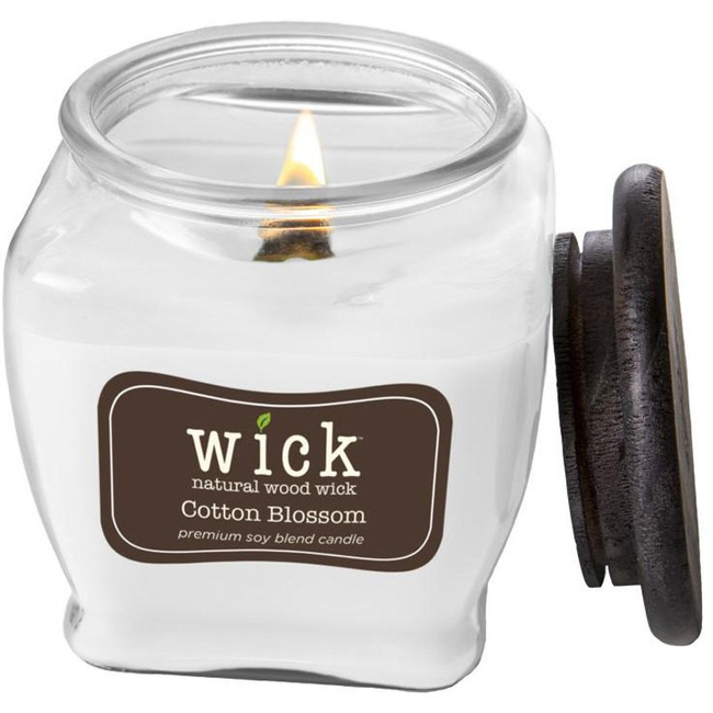 Sojų kvapo žvakė medinė dagtis Colonial Candle Wick - Cotton Blossom