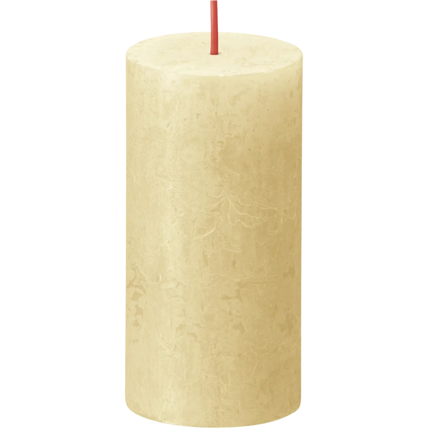 Bolsius candeliere rustico a tronco Rustic Shine 100/50 mm 10 cm - Beige avena