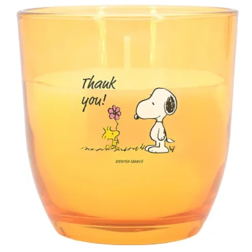 Peanuts Snoopy vonná skleněná svíčka Thank You 100 g děkuji